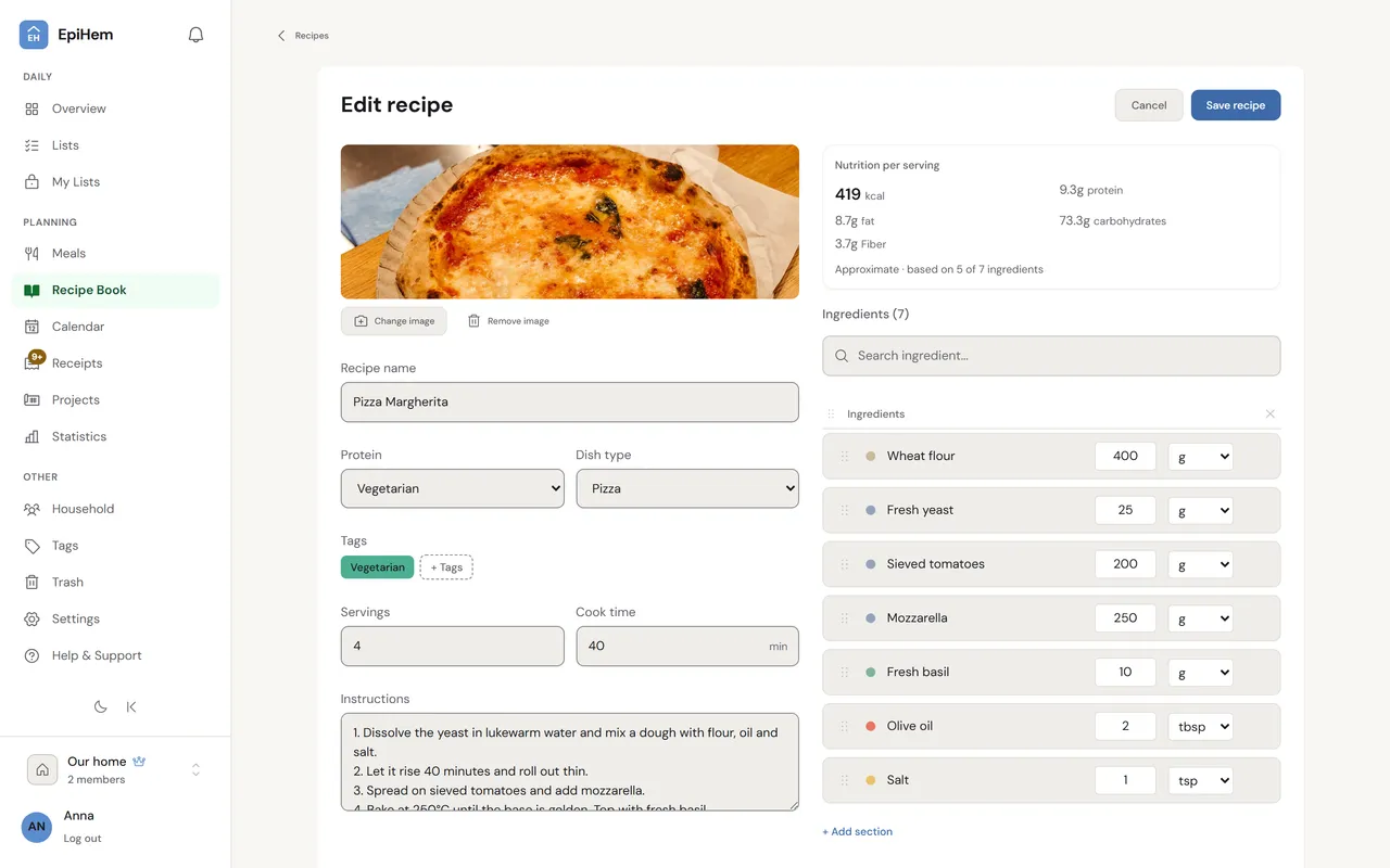 Meal planning